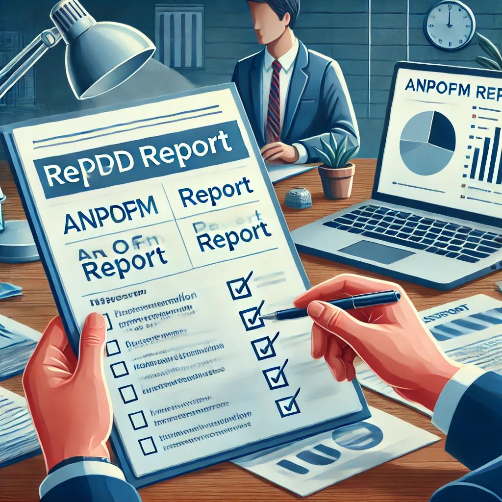 Imagine ilustrativă conținând o persoană care face o raportare la birou.