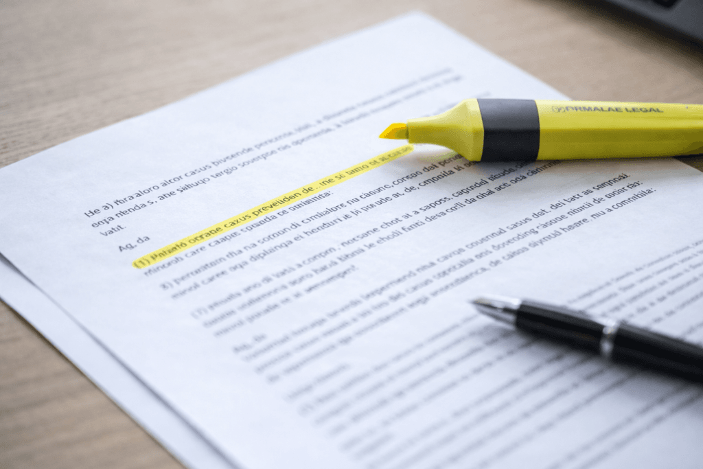 Imagine ilustrativă simbolizând un document ce urmează a fi semnat.